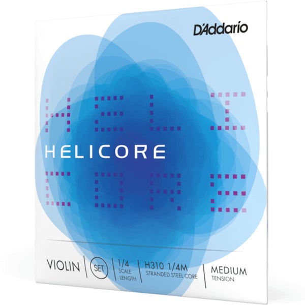 D'Addario H310 1/4M Helicore String Set, 1/4 Scale, Medium Tension Vioolsnarenset voor 1/4
