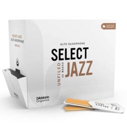D'Addario Woodwinds ORRS01ASX2H-B25 Organic Select Jazz Altsaxofoonriet, 2 Hard, 25-pack, Unfiled