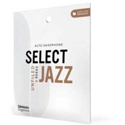 D'Addario Woodwinds ORRS03ASX2H Organic Select Jazz Altsaxofoonriet, 2 Hard, 3-pack, Unfiled