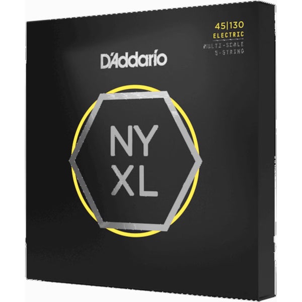 D'Addario NYXL45130MS Fanned Fret Bass Strings 5-snarige multiscale bassnaren