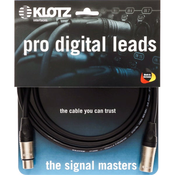 Klotz D2-3X1K1-05.0 Professionele digitale XLR-kabel 5 meter