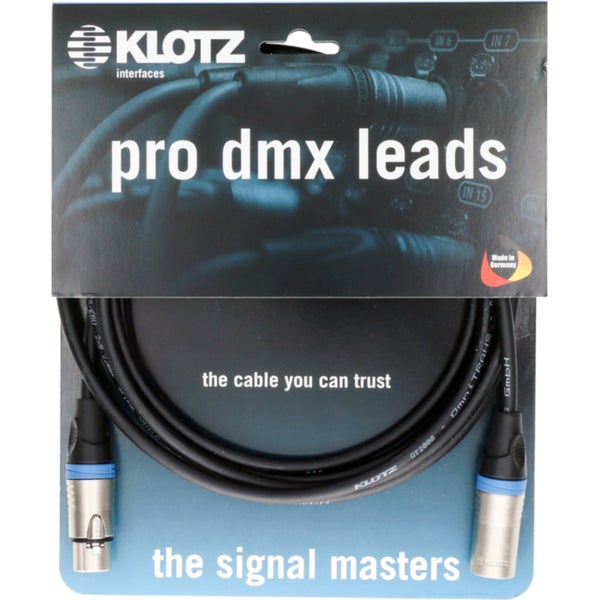 Klotz LX2-3X1K2-03.0 Professionele DMX-kabel 3 meter