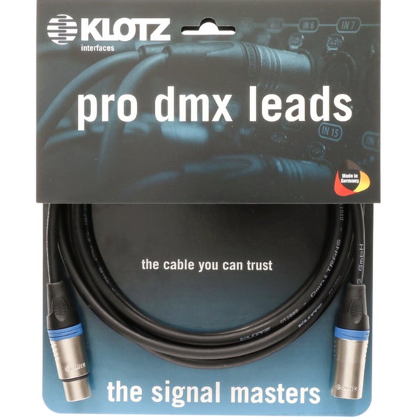 Klotz LX2-5X1K2-01.0 Ultraflexibele DMX-kabel met XLR 5p 1 meter