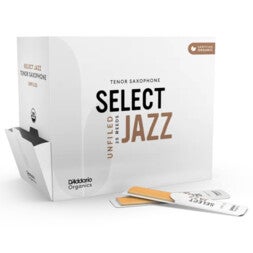 D'Addario Woodwinds ORRS01TSX3S-B25 Organic Select Jazz Tenorsaxofoonriet, 3 Soft, 25-pack, Unfiled