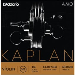 D'Addario KA310 1/4M String Set, 1/4 Scale, Medium Tension Vioolsnarenset voor 1/4 viool