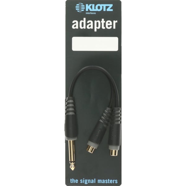 Klotz AYU-4 Mono Y-adapterkabel 6.3 mm jack naar RCA 0.2 meter