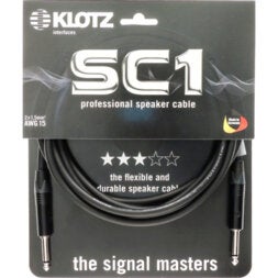 Klotz SC1-PP02SW Speakerkabel 2 m jack-jack