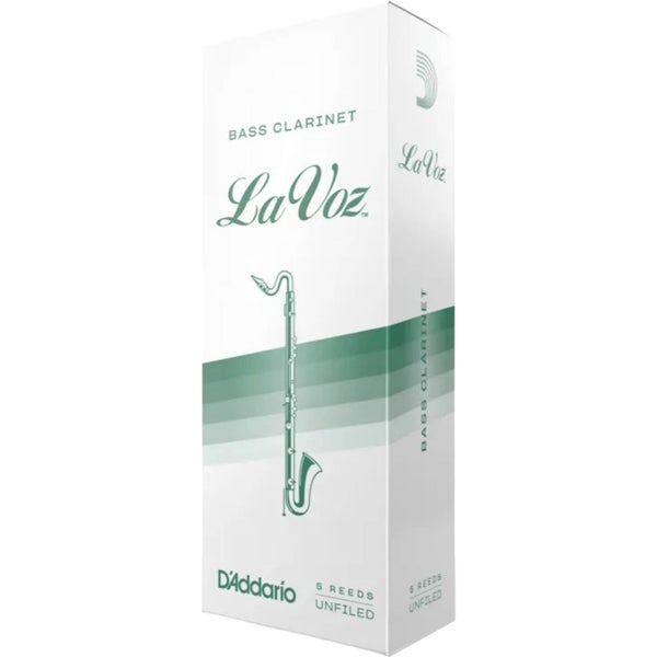 D'Addario Woodwinds REC05HD La Vos Basklarinetriet, Hard, 5-pack, Unfiled