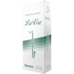 D'Addario Woodwinds REC05MS La Vos Basklarinetriet, Medium Soft, 5-pack, Unfiled