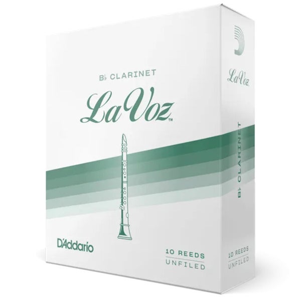 D'Addario Woodwinds RCC10HD  La Voz Bb Klarinetrieten, Hard, 10-pack,  Unfiled