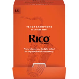 D'Addario Woodwinds RKA0115-B50 Rico Tenorsaxofoonriet, sterkte 1.5, 50-pack, Unfiled