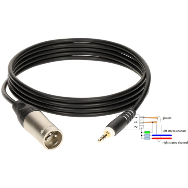 Klotz AB-MM0150 Stereo-naar-mono merge adapterkabel 1.5 meter