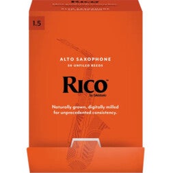 D'Addario Woodwinds RJA0115-B50 Rico Altsaxofoonriet, 1.5, 50-Pack, Unfiled