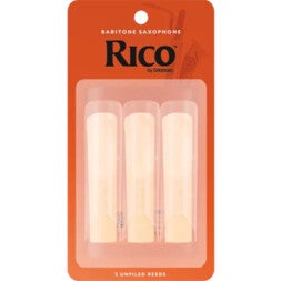 D'Addario Woodwinds RLA0315 Rico Baritonsaxofoonriet, 1.5, 3-Pack, Unfiled