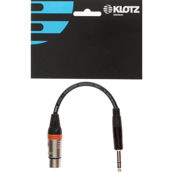 Klotz XLR-FP6.3 Gebalanceerde XLR-naar-jack adapterkabel 0.2 meter