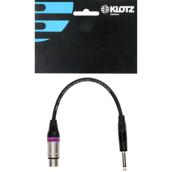 Klotz XLR-FPU6.3 XLR-naar-jack adapterkabel 0.2 meter