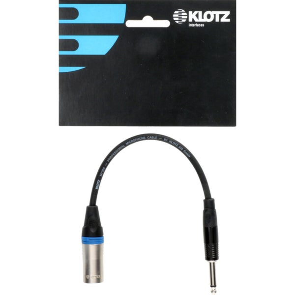 Klotz XLR-MPU6.3 XLR-naar-6,3 mm TS adapterkabel 0.2 meter