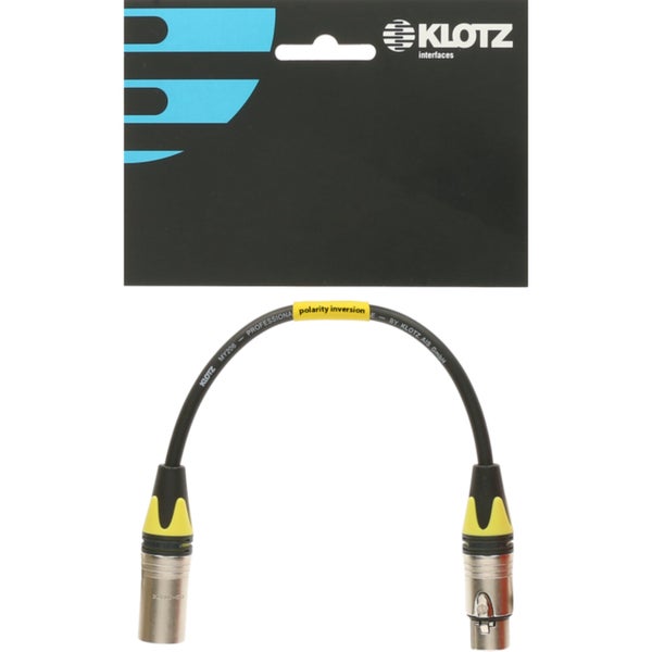 Klotz XLR-FM-P XLR-adapter met fase-omkering 0.25 meter