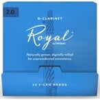D'Addario Woodwinds RCB0120-B25 Royal Bb klarinetriet, sterkte 2.0, 25 stuks, filed