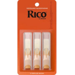 D'Addario Woodwinds RIA0325 Rico Sopraansaxofoonriet, 2.5, 3-pack, Unfiled