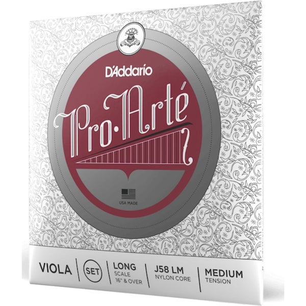 D'Addario J58 LM Pro-Arté Viola String Set,Long Scale, Medium Tension Pro-Arté Altviool