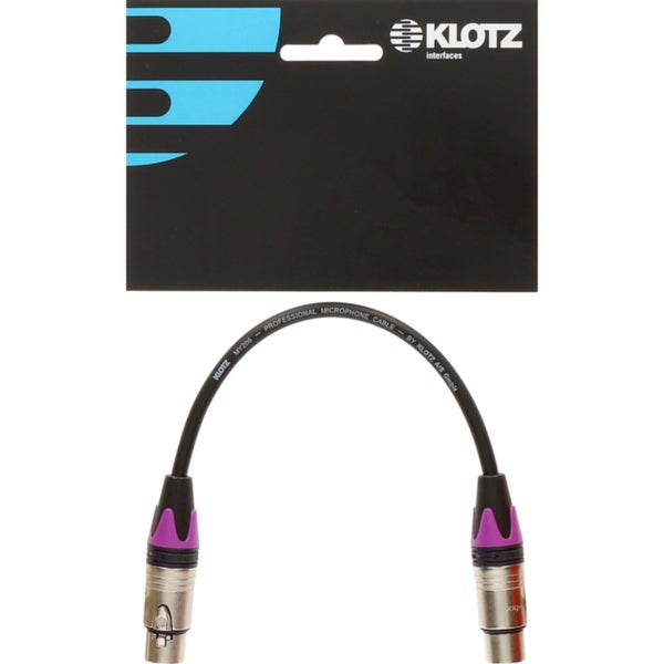Klotz XLR-FF XLR genderchanger adapter kabel 0.25 meter