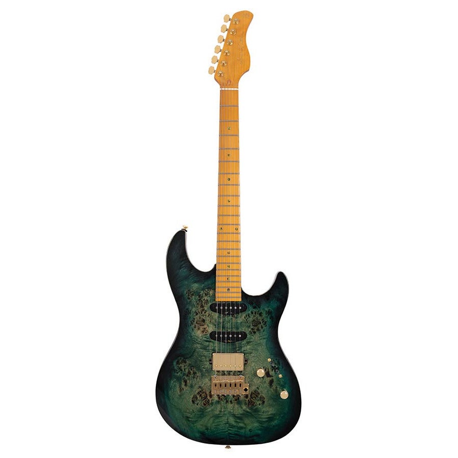 Sire Larry Carlton S10 HSS Transparant Green elektrische gitaar