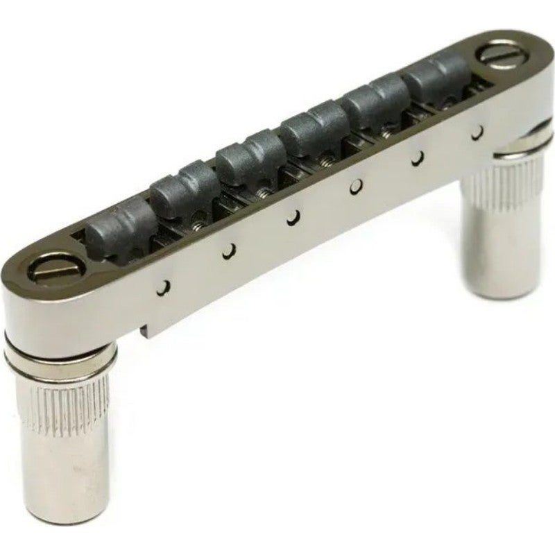 Graph Tech PS 8863 BN ResoMax NV2 Tune-O-Matic Bridge met String Saver zadels (grote posten, 6 mm) – zwart nikkel