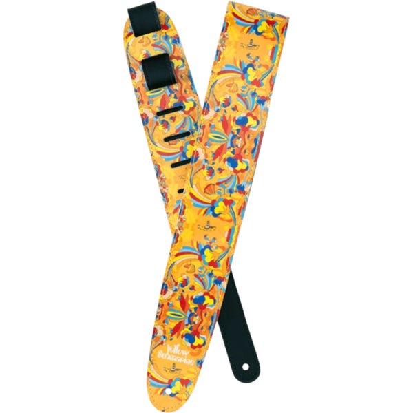 D'Addario 25BYS02 D'Addario Beatles Yellow Submarine 55th Anniversary Vinyl Gitaarband voor gitaar en bas, Primrose Prairie