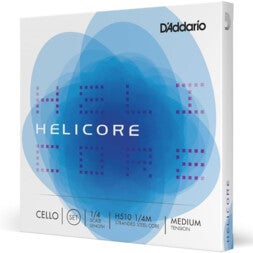 D'Addario H510 1/4M Helicore Cello String Set 1/4 Scale,Medium Tension Helicore cello snarenset