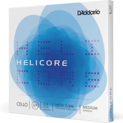 D'Addario H510 3/4M Helicore Cello String Set 3/4 Scale,Medium Tension Cello Snaren Set