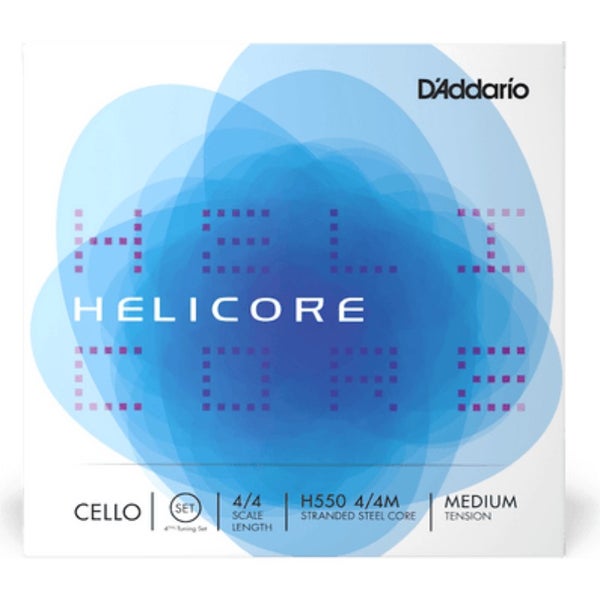 D'Addario H550 4/4M Helicore Fourths-Tuning Cello,Medium Tension Set Cello snarenset