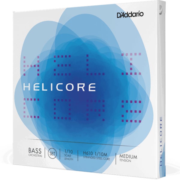 D'Addario H610 1/10M Helicore Orchestral Bass String Set MediumTension contrabas