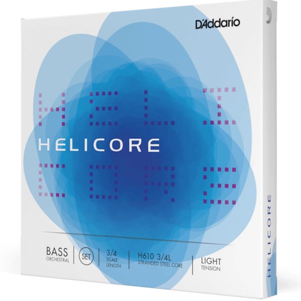 D'Addario H610 3/4L Helicore Orchestral Bass String Set,Light Tension Contrabas