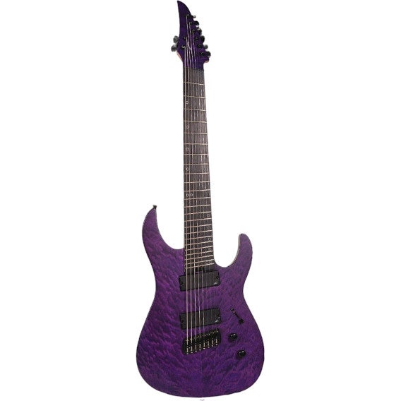 Legator N8FSS Ninja 8 Super Shred Purple Quilted Maple multi-scale 8-snarige elektrische gitaar