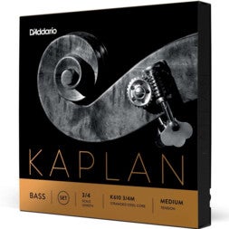 D'Addario K610 3/4M Kaplan Bass String Set, 3/4 Scale, Medium Tension Snaren voor contrabas