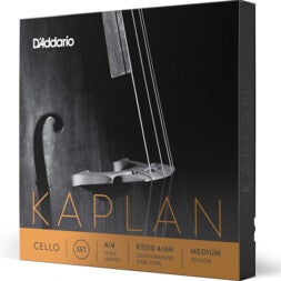 D'Addario KS510 4/4M Kaplan Cello String Set,4/4 Scale, Medium Tension Kaplan Cello Snaren Set
