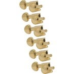Grover 205-18GL6 Mid-Size Rotomatics with Round Button Gold Gitaar stemmechanieken