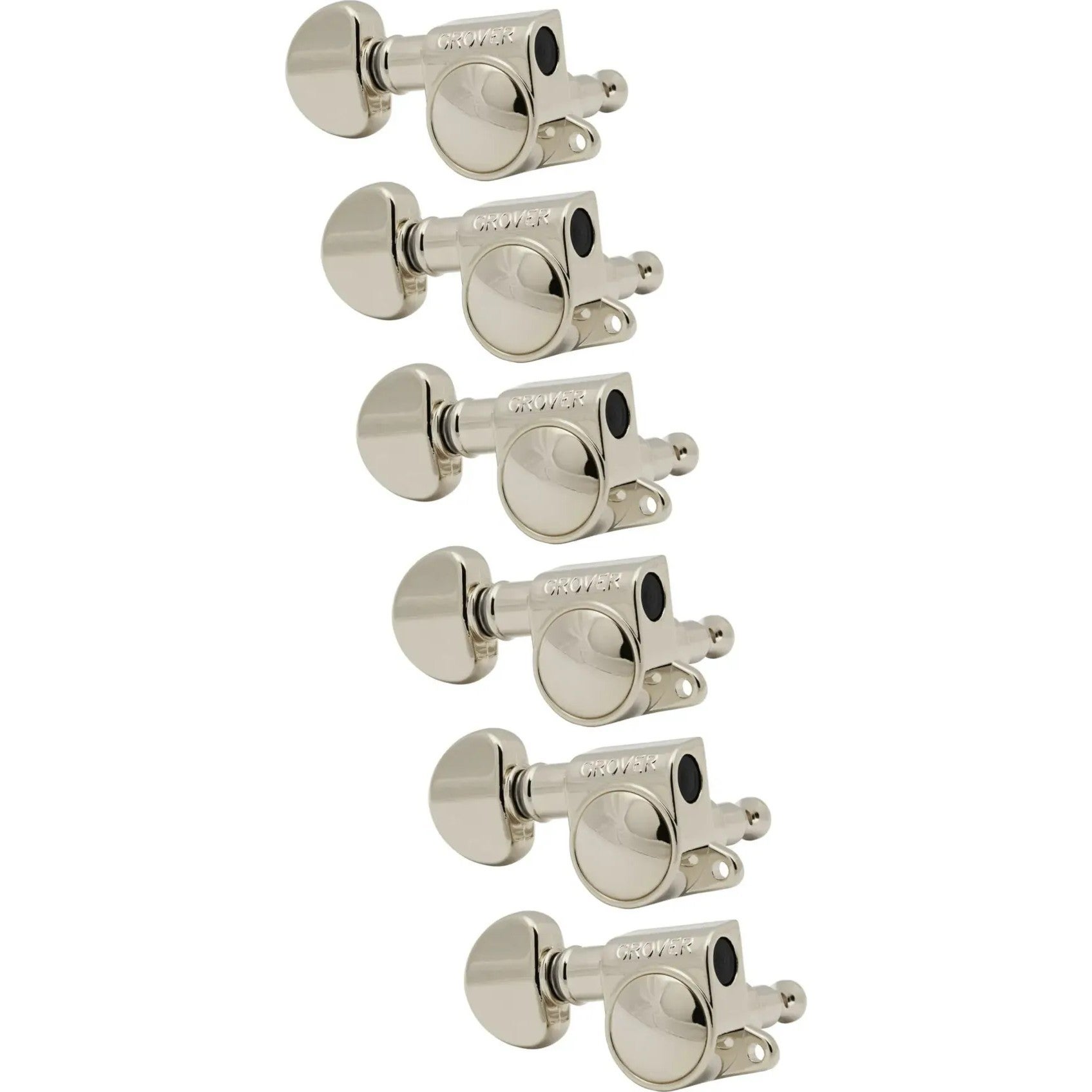 Grover 205-18NL6 Mid-Size Rotomatics with Round Button Nickel gitaar stemmechanieken