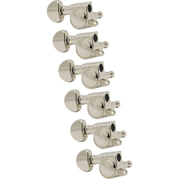 Grover 205-18NL6 Mid-Size Rotomatics with Round Button Nickel gitaar stemmechanieken