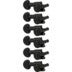 Grover 205BCL6 Mini Rotomatics with Round Button Black Chrome Mini stemmechanieken voor gitaar