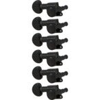 Grover 205BCL6 Mini Rotomatics with Round Button Black Chrome Mini stemmechanieken voor gitaar