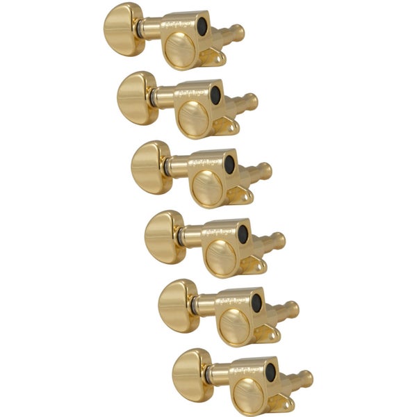 Grover 205GL6 Mini Rotomatics Guitar Machine Heads, Gold Gitaartuners, 6-in-line gitaar stemmechanieken