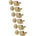 Grover 205GL6 Mini Rotomatics Guitar Machine Heads, Gold Gitaartuners, 6-in-line gitaar stemmechanieken