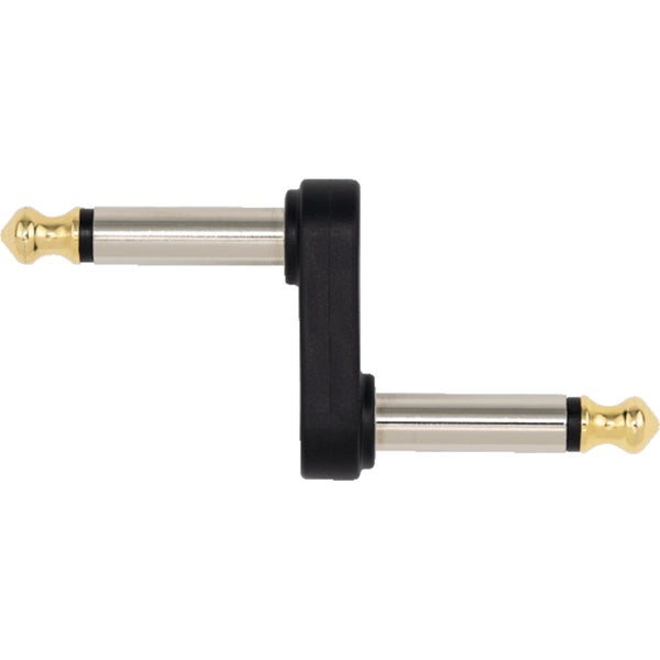 D'Addario PW-P047B D'Addario 1/4 Inch Male Mono Offset Adaptor voor Effectpedalen
