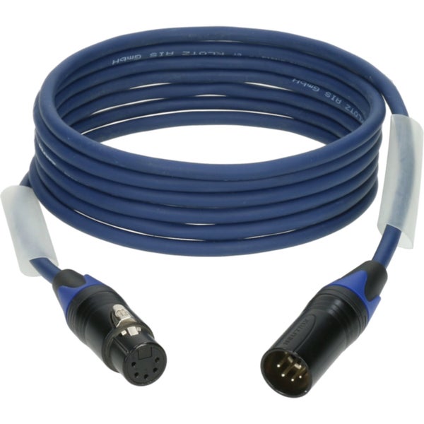 Klotz PD4-5XM22A001.0 Flexibele DMX-kabel met XLR-connectors 1 meter