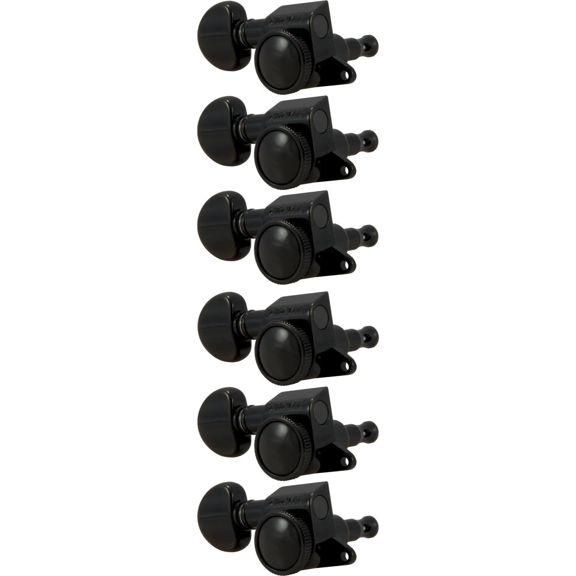 Grover 505BCL6 Mini Roto-Grip Locking Rotomatics, Black Chrome Mini Rotomatics