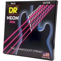 DR Strings NPB-40 Neon Pink fluorescerende basgitaarsnaren