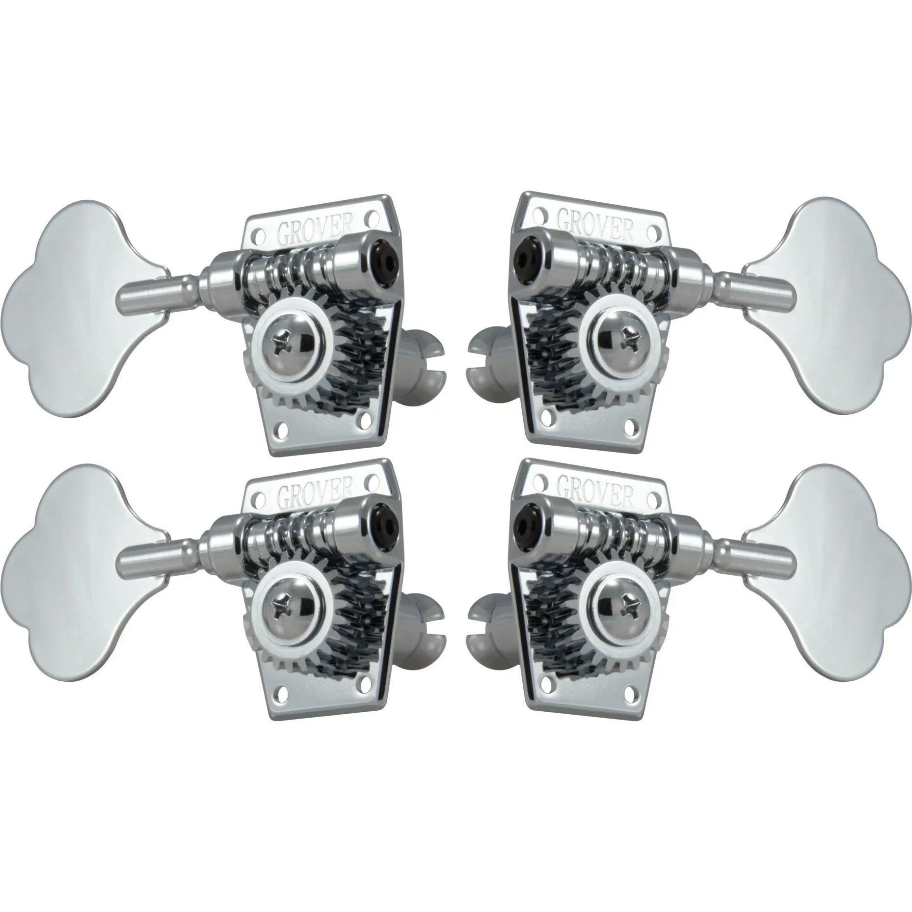 Grover 142C Vintage Bass Machines Heads, 2 + 2 – Chrome basgitaar stemmechanieken