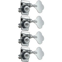 Grover 142N Vintage Bass Machine Heads, 4-in-Line, Nickel Vintage stemmechanieken voor basgitaar